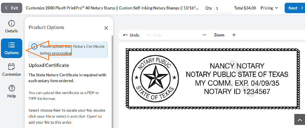 Texas Notary Stamp